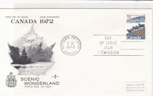 Canada 1972 Scenic Wonderland from Sea to Sea FDC Rams Stamps Cover ref 22001