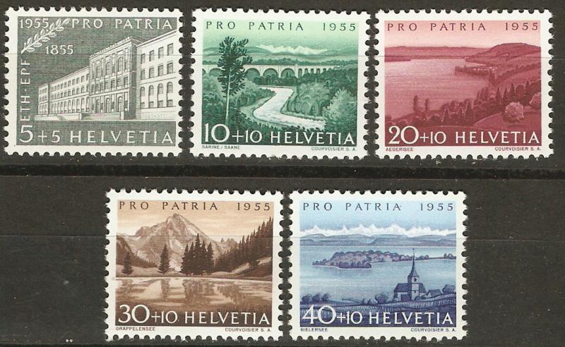 Switzerland B232-6 Mi 597-601 MNH VF 1954 SCV $12.00