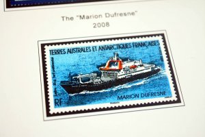 COLOR PRINTED TAAF: FRENCH ANTARCTICA 1955-2010 STAMP ALBUM PAGES (104 il.pages)