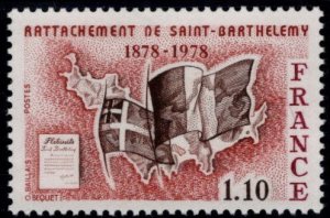 FRANCE Scott 1587 MNH**  Flag stamp