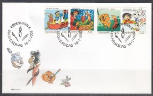 Denmark Scott 1218-21 FDC - Comics & Cartoons