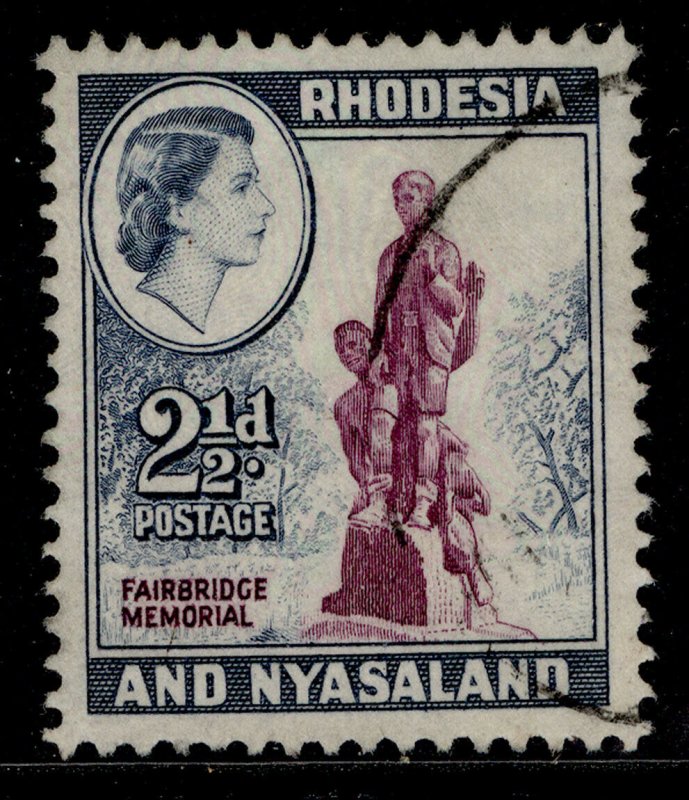 RHODESIA & NYASALAND QEII SG21, 2½d purple & grey-blue, FINE USED. 