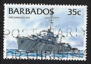 Barbados 876 VFU SHIP 225C-1