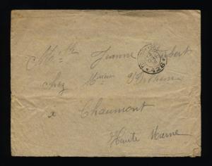 FRANCE - 1916 - S.P. 128 CàD double cercle TRESOR ET POSTES sur LSC FM