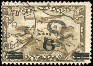 Canada #C3 F Used - 1932 6¢ Air Mail Overprint - Sound