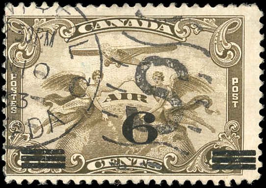 Canada #C3 F Used - 1932 6¢ Air Mail Overprint - Sound