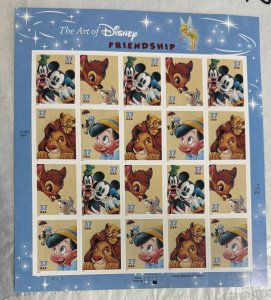 US  2004 37c Disney Friendship #3865-8 pane of 20 Mint