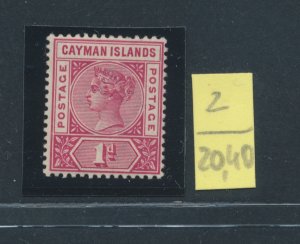 1900 CAYMAN ISLANDS, Stanley Gibbons #2 Carmine Roses - Queen Victoria - MNH**