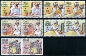 Tonga 1988, Christmas, Red Cross 5x2v [:], MNH
