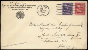 USA 3c 2c Prexie 1939 Cover Berlin Charlottenburg Germany Censor 80755