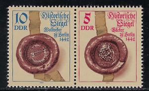 Germany DDR Scott # 2423, 2422, mint nh, se-tenant, WZd601