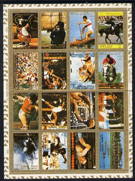 Ajman 1972 Munich Olympics perf set of 16 unmounted mint,...