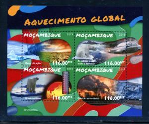 MOZAMBIQUE  2019 GLOBAL WARMING SHEET  MINT NH