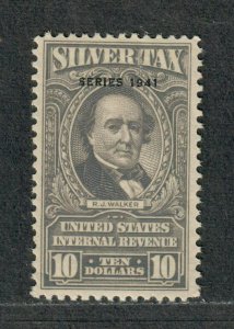 US Sc#RG75 M/LH/VF, Weiss Cert Silver Tax, Cv. $750