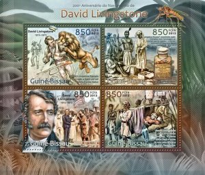 Guinea-Bissau 2013 MNH.DAVID LIVINGSTONE   |  Michel Code: 6452-6455