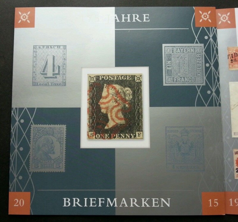 Germany Liechtenstein Austria Switzerland Joint Penny Black 2015 (folder set MNH