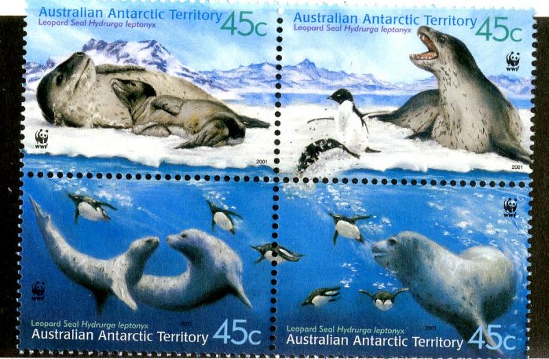 AUSTRALIA ANT TERR  L118 MNH SCV $9.00 BIN $4.50 MARINE LIFE