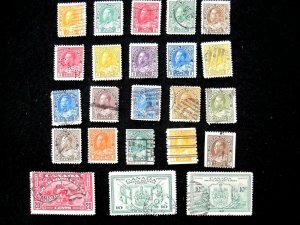 CANADA - ASSORTMENT 23 STAMPS - USED - CAT VAL $62.40