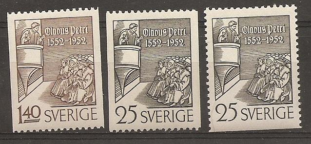 Sweden 432-4 1952 Petri set NH