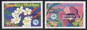 Maldives 1984, Ausipex 84 2v, MNH