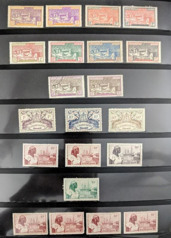 EDW1949SELL : FRENCH COLONIES Old Time Mint & Used collection. Nicely displayed.