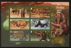 GIBRALTAR SGMS1414 2011 ENDANGERED ANIMALS MNH