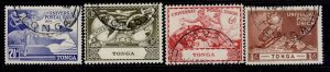 TONGA GVI SG88-91, 1949 ANNIVERSARY OF UPU set, VERY FINE USED.