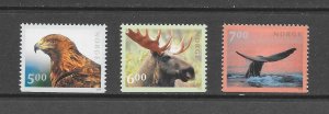 NORWAY #1253-5 (B) EAGLE, MOOSE, WHALE MNH