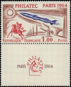 France #1100, Complete Set, 1964, Space, Never Hinged