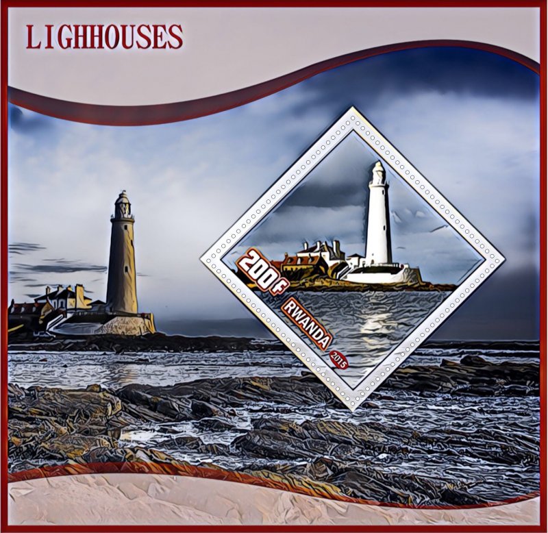 Stamps. Lighthouses 2015  year 1+1 sheets perforated