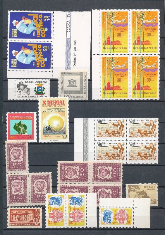 BRAZIL Mid/Modern MNH Unused +Blocks (Apx 220 Stamps  TK836