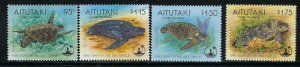 Aitutaki 513-16 MNH 1995 Year of the Sea Turtle