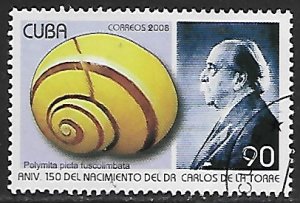 Cuba # 4898 - Carlos de La Torre & Land Snail - unused / CTO....{Z5}