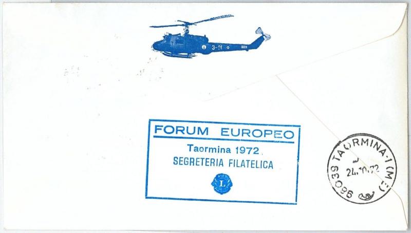 59830 -  ITALY  - POSTAL HISTORY: POSTMARK on  COVER  1972 -  LIONS / HELIPOCTER