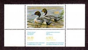 Canada Duck Stamp  Scott # FWH4  MNH  1988  CV = $ 11.00   Lot 190123