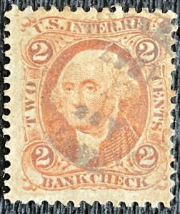 US #R6c Used Single US Internal Revenue Bankcheck 1867 L37