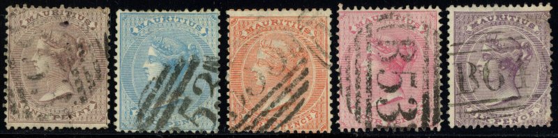 MAURITIUS Scott# 32-6 Set of 5, USED, SCV $100 (33913) 
