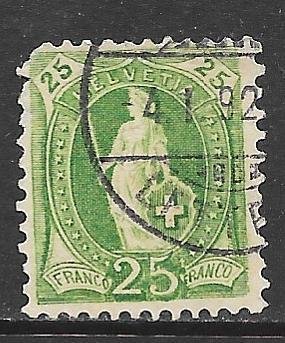 Switzerland 83b: 25c Helvetia, used, F-VF
