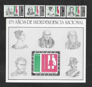 SD)1985 MEXICO  175 YEARS OF NATIONAL INDEPENDENCE, HEROES, MIGUEL HIDALGO 22P