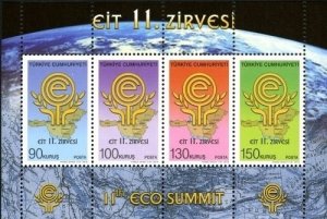 Turkey 2010 MNH Stamps Souvenir Sheet Scott 3241 Economy Map ECO Summitt