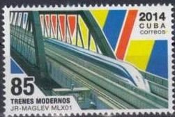 Cuba Sc# 5567  TRAINS  locomotives 75c  2014  MNH mint