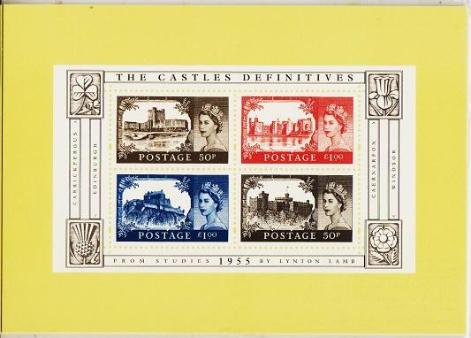 Great Britain. 2005 Castle Definitives. PHQ Cards(5) Unused