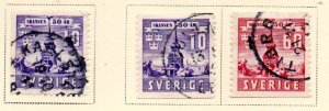 Sweden Sc 319-321 1941 Skansen Museum stamp set used