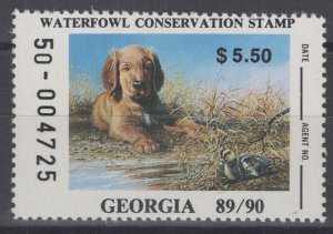 ZAYIX 1989 Georgia 5  MNH - US State Duck Stamp - Birds - 062322S79