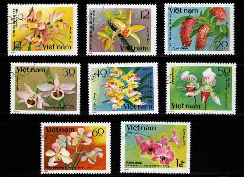 Unified Viet Nam Scott 1017-1020 Used CTO Flower set perforated