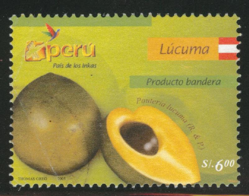 Peru  Scott 1507 Used 2005 Avacado stamp