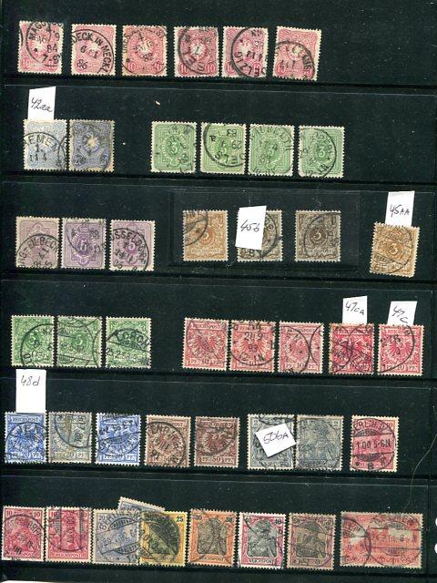 Germany  varieties used F-VF shades/cancels !