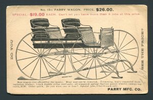 1894 Parry Manufacturing - Indianapolis, Indiana - $19 Horse Wagon Sale!