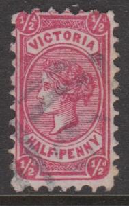 Victoria 1873 QV 1/2d Rose Sc#130 Used