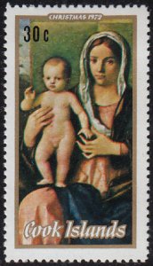 Cook Islands 1972 MH Sc #334 30c Virgin and Child Bellini Christmas